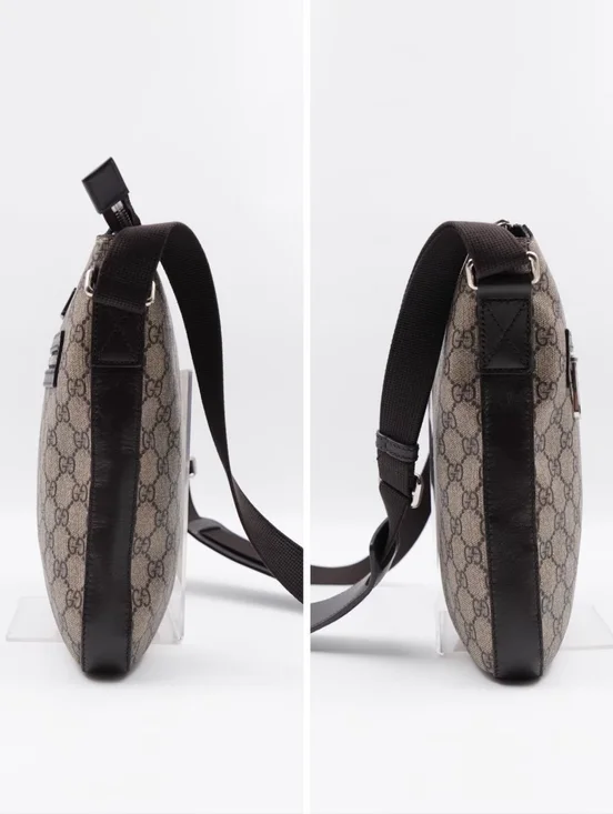 BZ42 💗 Gucci GG Supreme Coated Canvas Messenger Bag - Picture 6 of 12